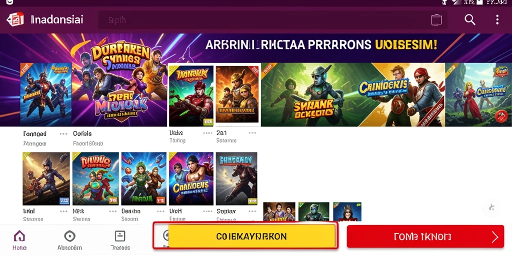 Tampilan utama game yang menarik dan mudah dinavigasi.