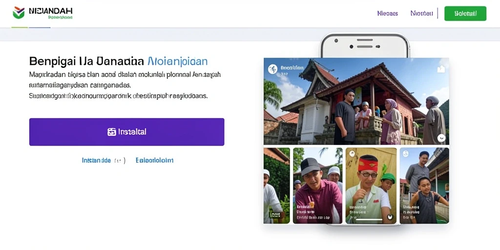 Tampilan awal yang menarik dengan menu interaktif.