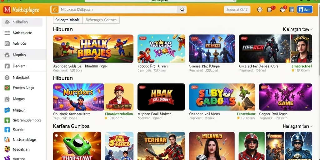 Tampilan antarmuka utama yang menarik dan user-friendly.